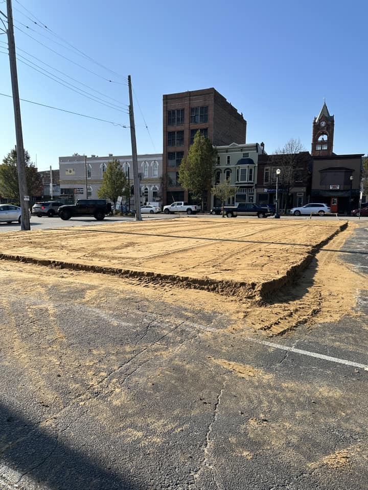 Base for the La Porte Park & Recreation Ice Rink